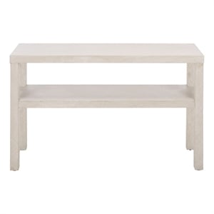 Safavieh Apis Large 2 Shelf Wood Console Table in White