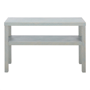 Safavieh Apis Large 2 Shelf Wood Console Table in Light Blue