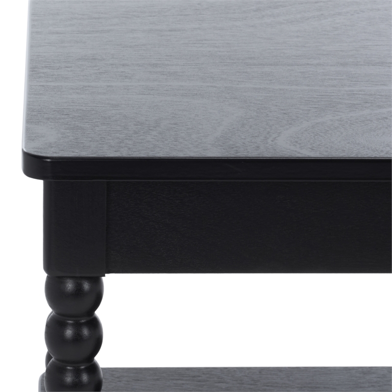 Safavieh Orbis Rectangle Wood Coffee Table in Matte Black