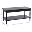 Safavieh Orbis Rectangle Wood Coffee Table in Matte Black