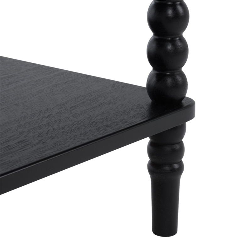 Safavieh Orbis Rectangle Wood Coffee Table in Matte Black