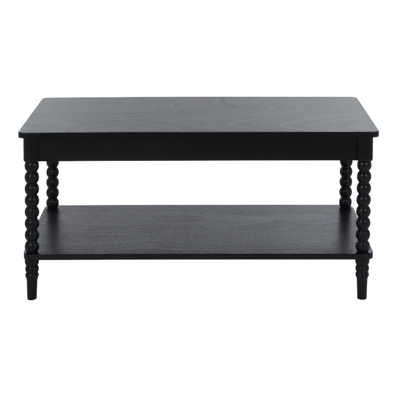 Safavieh Orbis Rectangle Wood Coffee Table in Matte Black