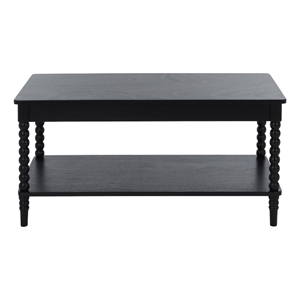 Safavieh Orbis Rectangle Wood Coffee Table in Matte Black