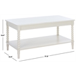 Safavieh Orbis Rectangle Wood Coffee Table in White