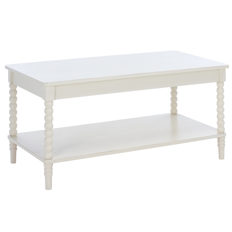 Safavieh Orbis Rectangle Wood Coffee Table in White
