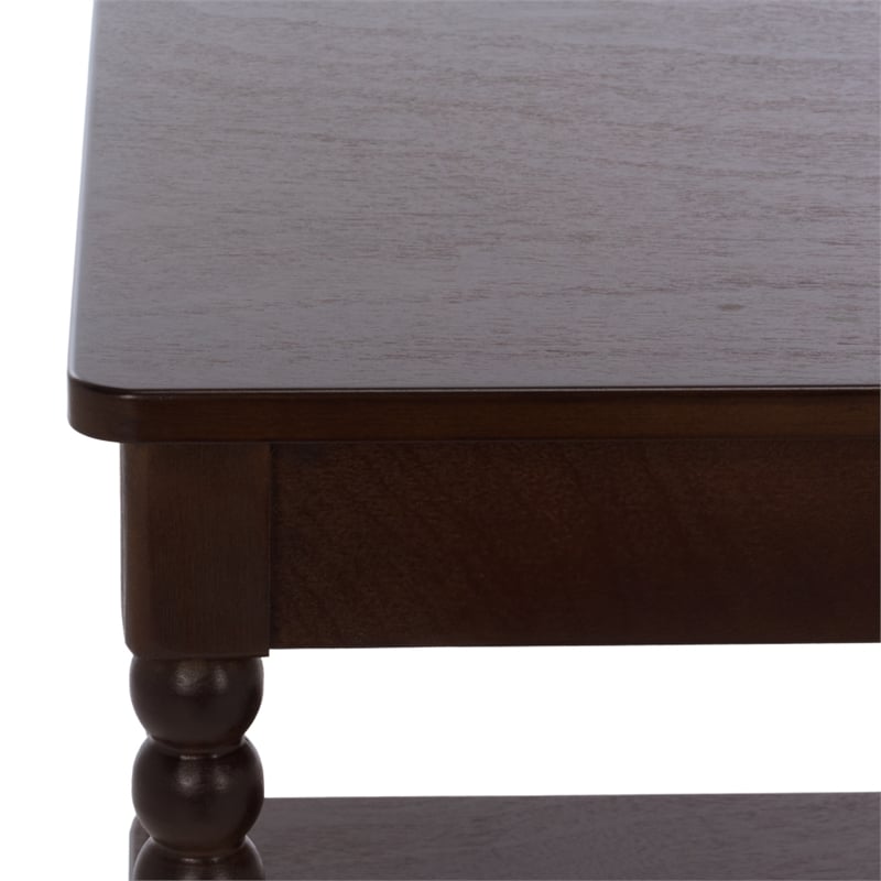 Safavieh Orbis Rectangle Wood Coffee Table in Chocolate