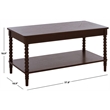 Safavieh Orbis Rectangle Wood Coffee Table in Chocolate