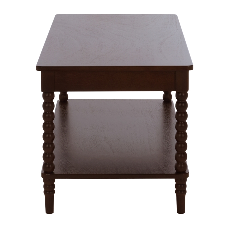 Safavieh Orbis Rectangle Wood Coffee Table in Chocolate