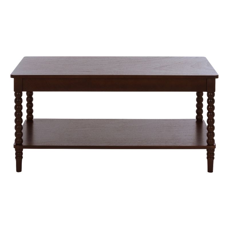 Safavieh Orbis Rectangle Wood Coffee Table in Chocolate