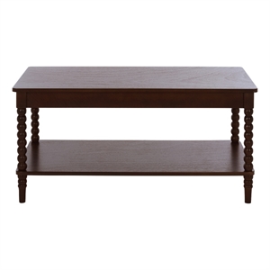 Safavieh Orbis Rectangle Wood Coffee Table in Chocolate