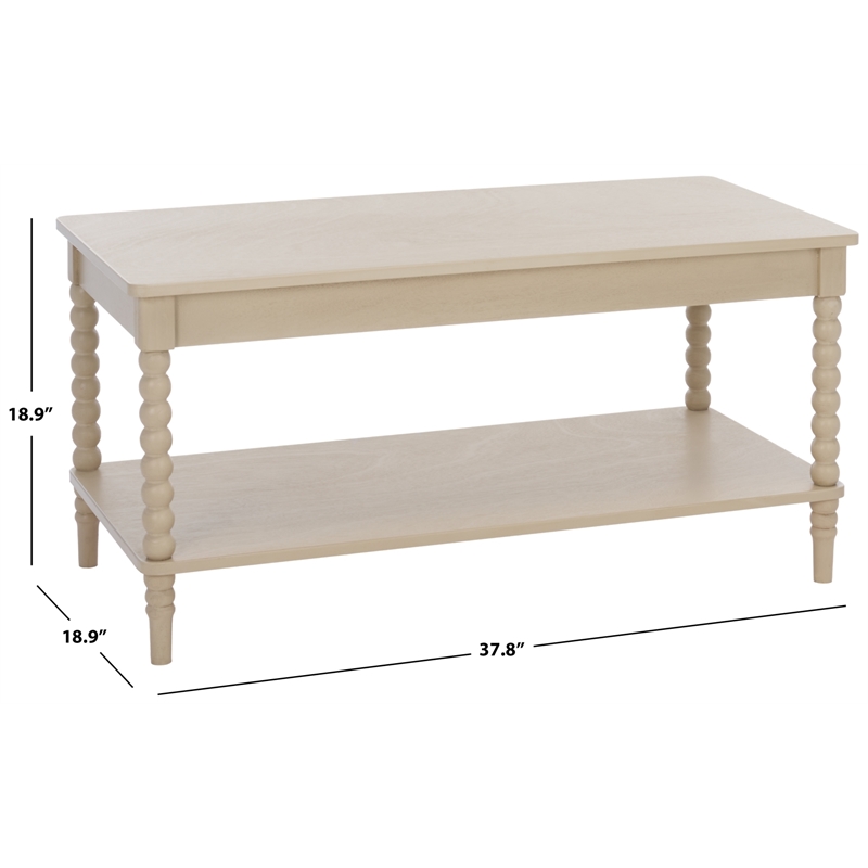 Safavieh Orbis Rectangle Wood Coffee Table in Natural