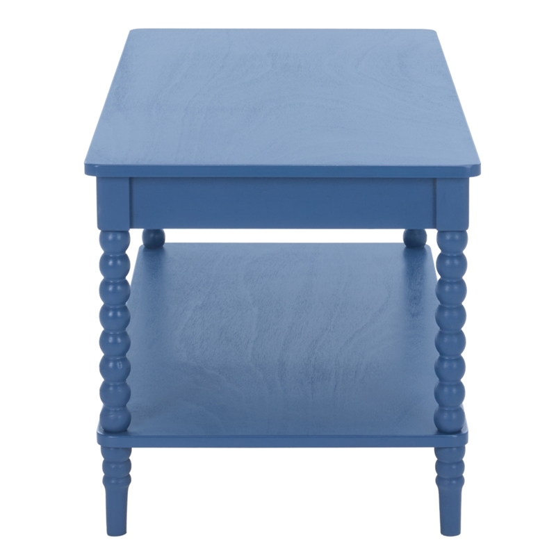 Safavieh Orbis Rectangle Wood Coffee Table in Blue