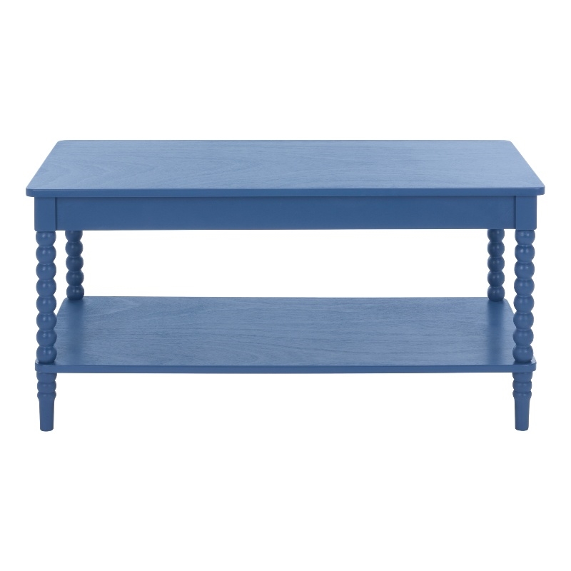 Safavieh Orbis Rectangle Wood Coffee Table in Blue