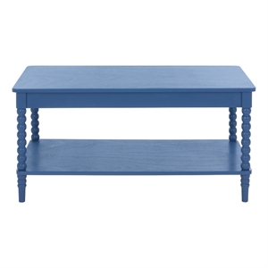 Safavieh Orbis Rectangle Wood Coffee Table in Blue