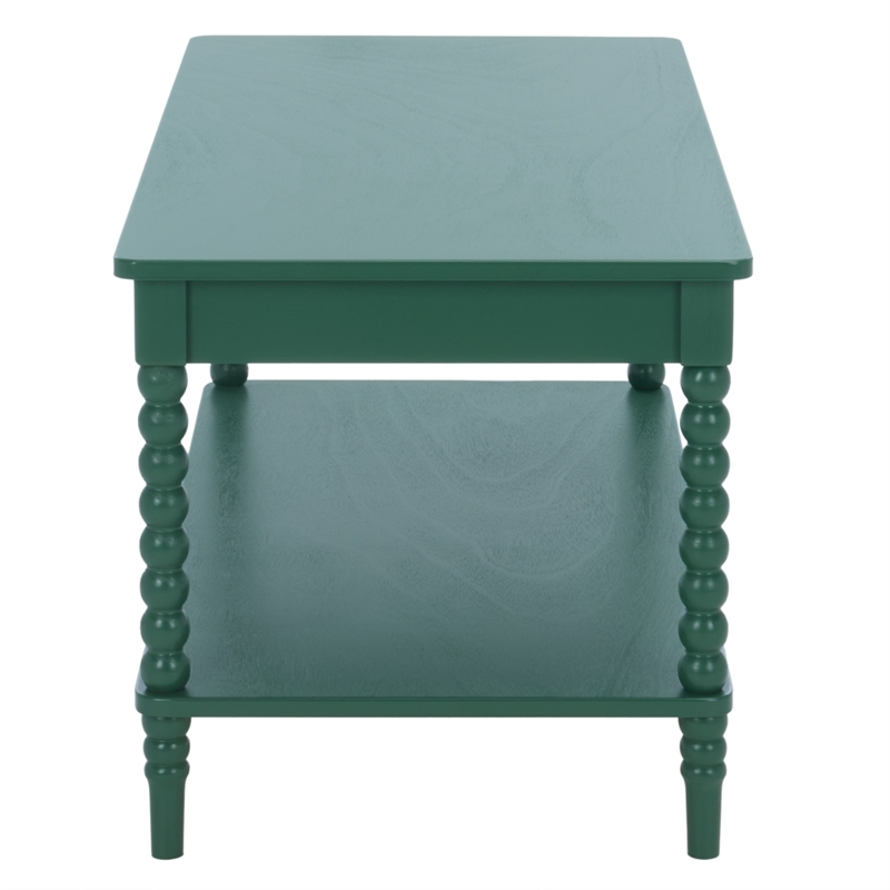 Safavieh Orbis Rectangle Wood Coffee Table in Green