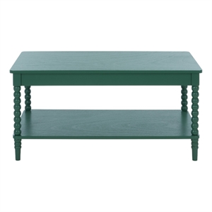 Safavieh Orbis Rectangle Wood Coffee Table in Green
