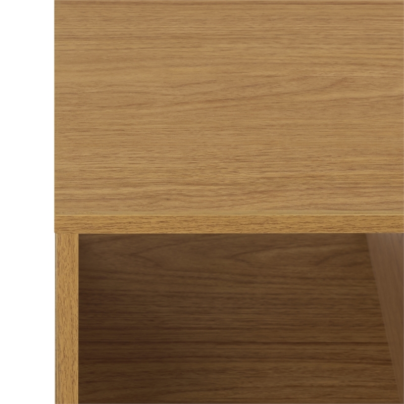 Safavieh Demora Asymmetrical Open Shelf Wood Coffee Table in Oak
