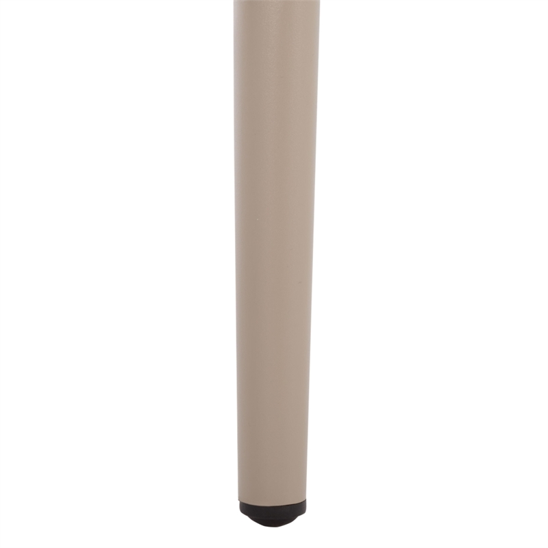 Safavieh Rosalind Aluminum Patio Counter Stool in Light Gray / Beige