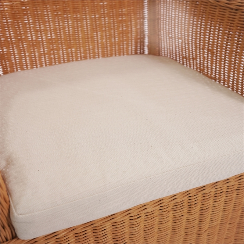 Safavieh Hylda Rattan Dining Chair in Natural / White