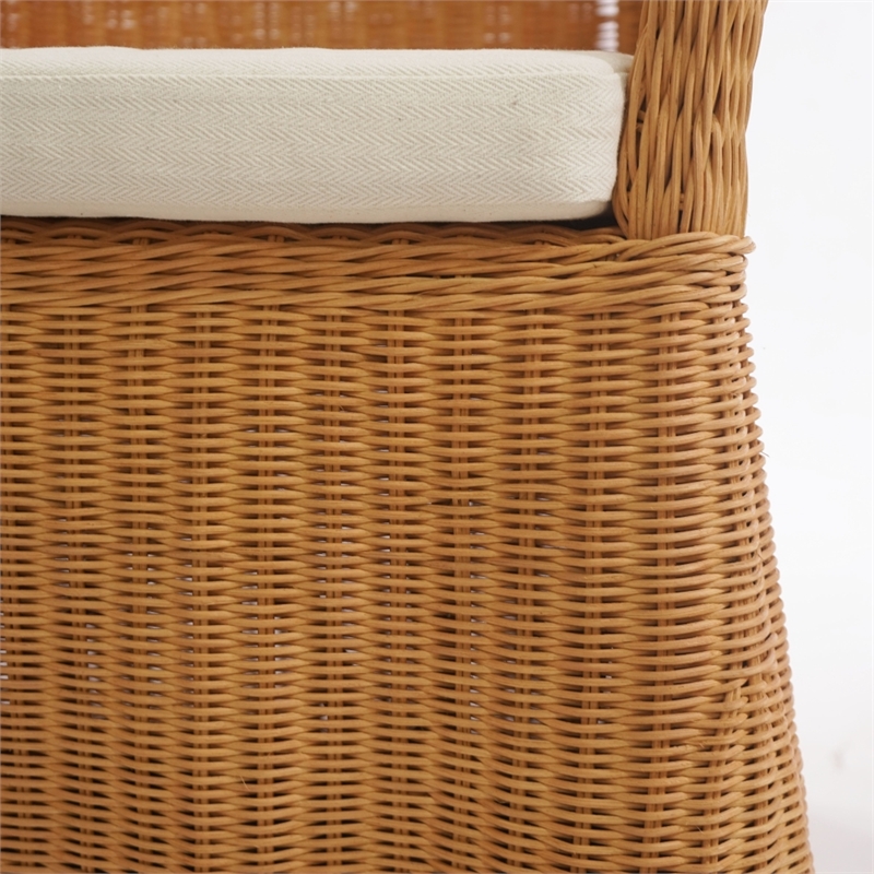 Safavieh Hylda Rattan Dining Chair in Natural / White