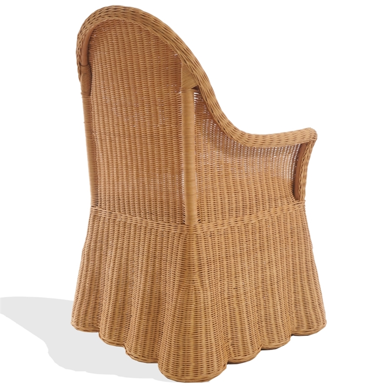 Safavieh Hylda Rattan Dining Chair in Natural / White