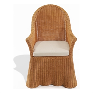 Safavieh Hylda Rattan Dining Chair in Natural / White