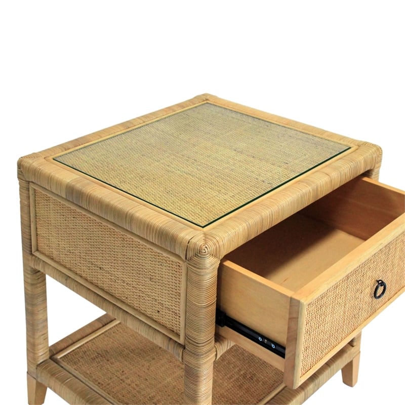 Safavieh Lambert Rattan Nightstand in Natural