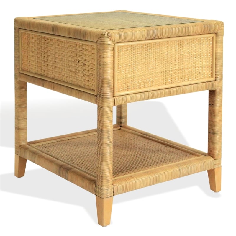 Safavieh Lambert Rattan Nightstand in Natural