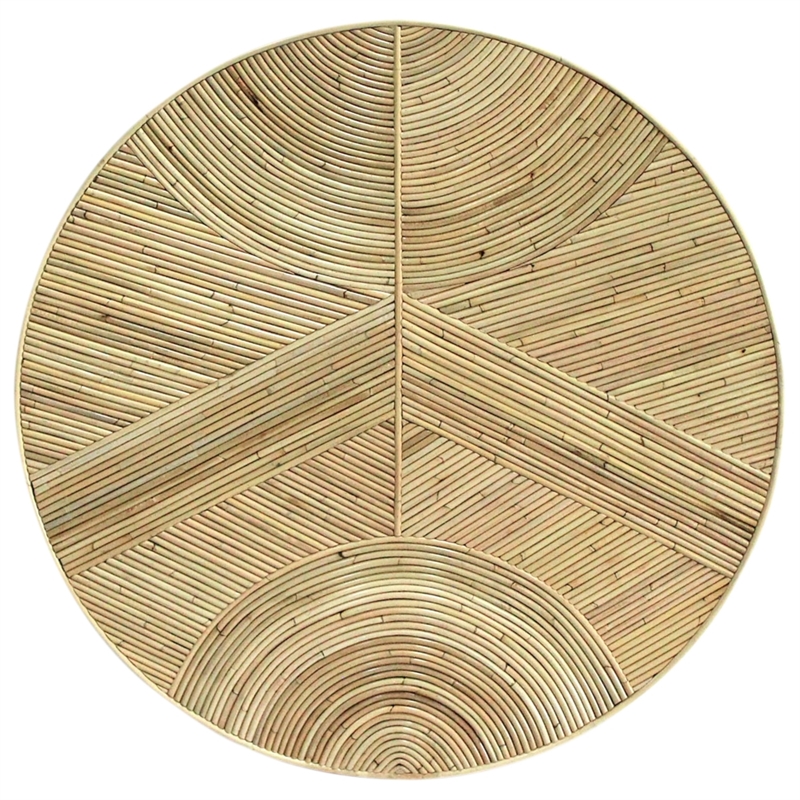Safavieh Oswald Rattan Round Coffee Table in Natural
