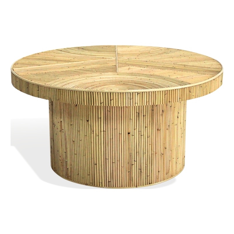 Safavieh Oswald Rattan Round Coffee Table in Natural