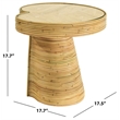 Safavieh Nile Rattan Short Accent Table in Natural