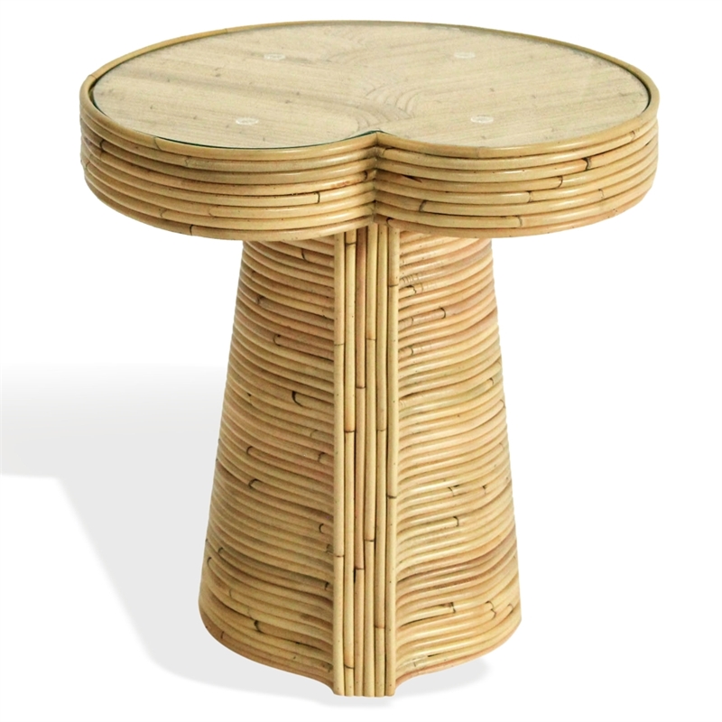 Safavieh Nile Rattan Short Accent Table in Natural