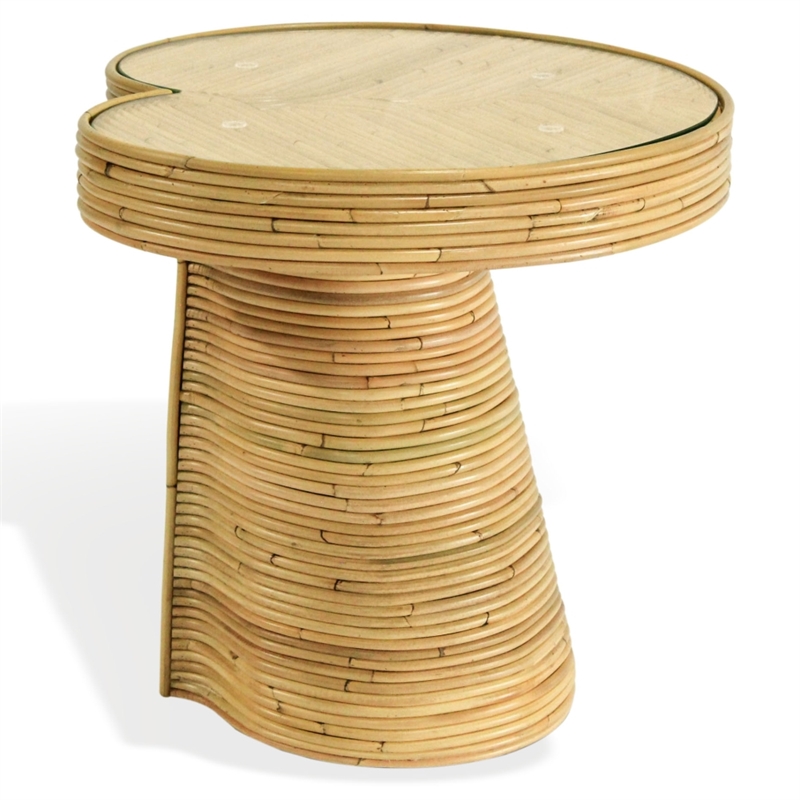 Safavieh Nile Rattan Short Accent Table in Natural