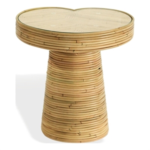 Safavieh Nile Rattan Short Accent Table in Natural
