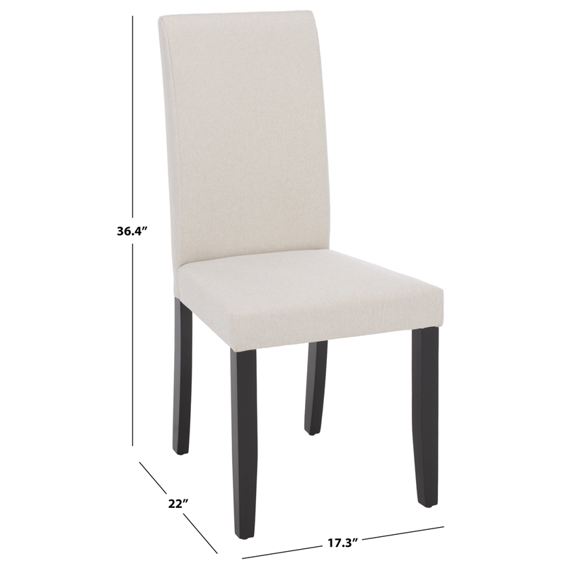 Safavieh Wyecreek Wood Dining Chair in Cream / Black