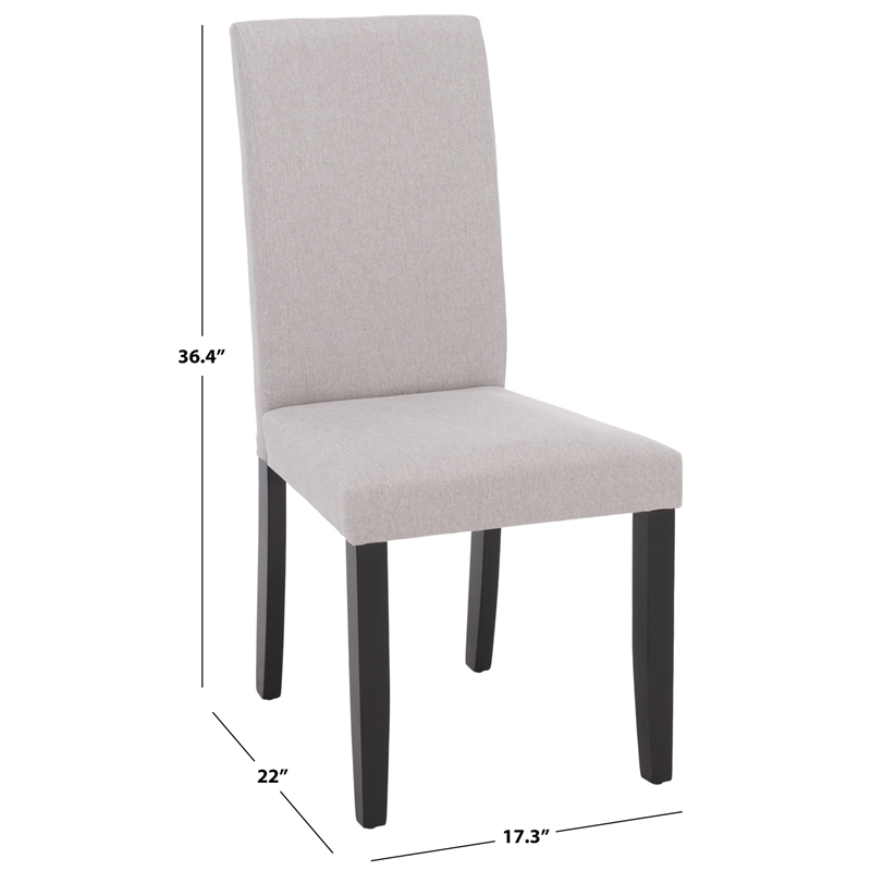 Safavieh Wyecreek Wood Dining Chair in Light Gray / Black