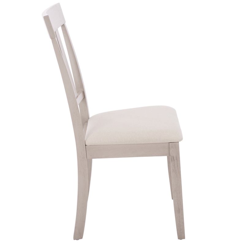 Safavieh Portside Wood Dining Chair in Cream / Gray