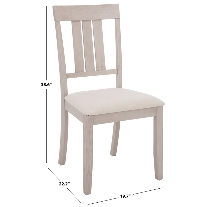 Safavieh Portside Wood Dining Chair in Cream / Gray
