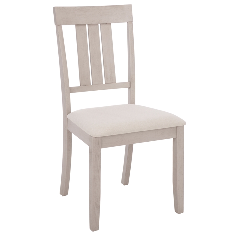 Safavieh Portside Wood Dining Chair in Cream / Gray