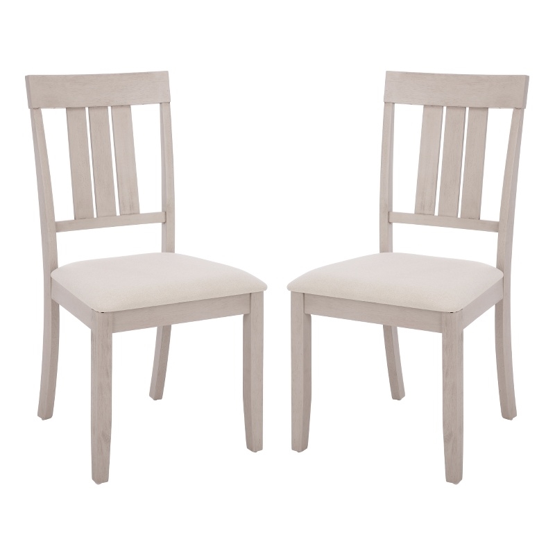 Safavieh Portside Wood Dining Chair in Cream / Gray