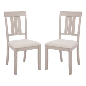 Safavieh Portside Wood Dining Chair in Cream / Gray