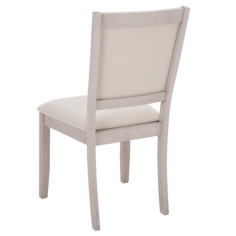 Safavieh Greyes Wood Dining Chair in Cream / Gray