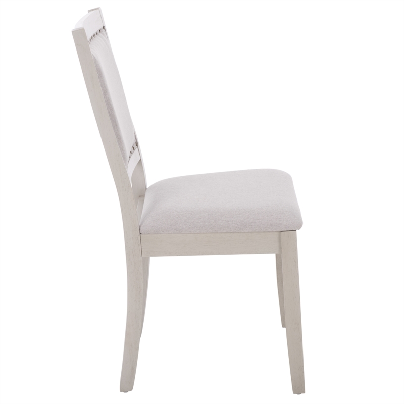Safavieh Greyes Wood Dining Chair in Light Gray / Gray