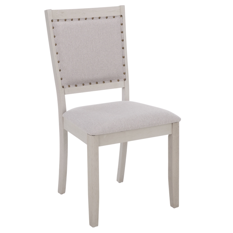 Safavieh Greyes Wood Dining Chair in Light Gray / Gray