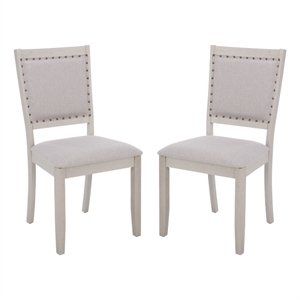 Safavieh Greyes Wood Dining Chair in Light Gray / Gray