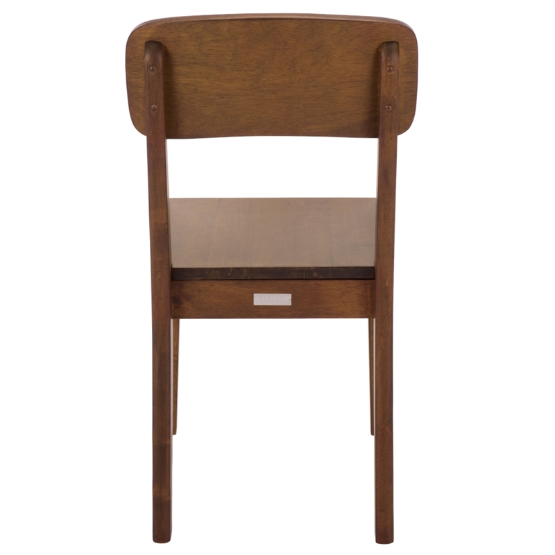 Safavieh Tevin Wood Dining Chair in Walnut