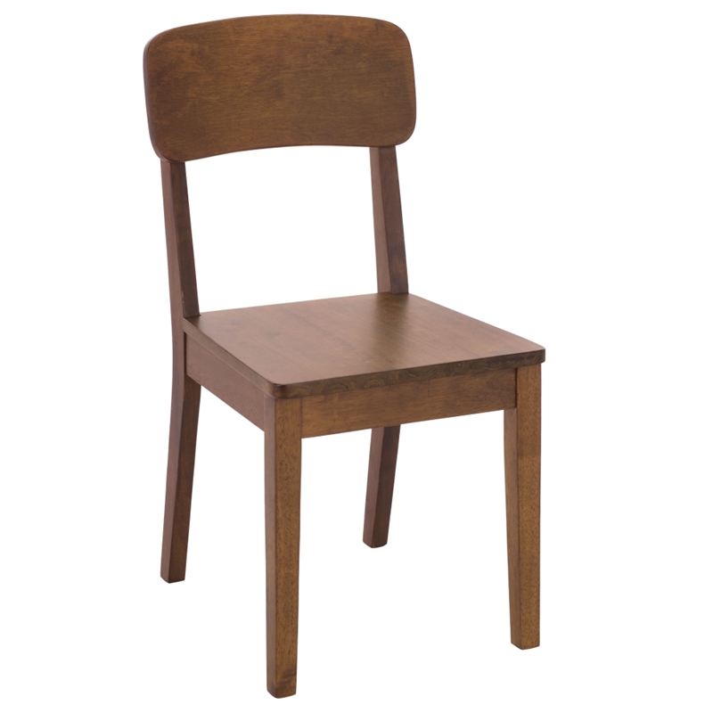 Safavieh Tevin Wood Dining Chair in Walnut