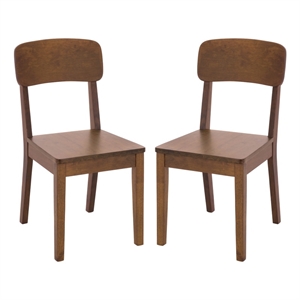 Safavieh Tevin Wood Dining Chair in Walnut