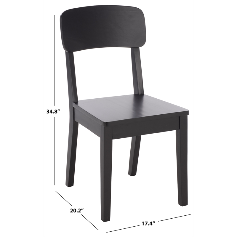 Safavieh Tevin Wood Dining Chair in Black