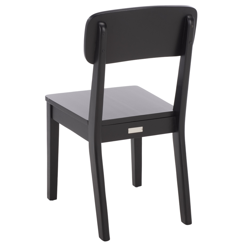 Safavieh Tevin Wood Dining Chair in Black